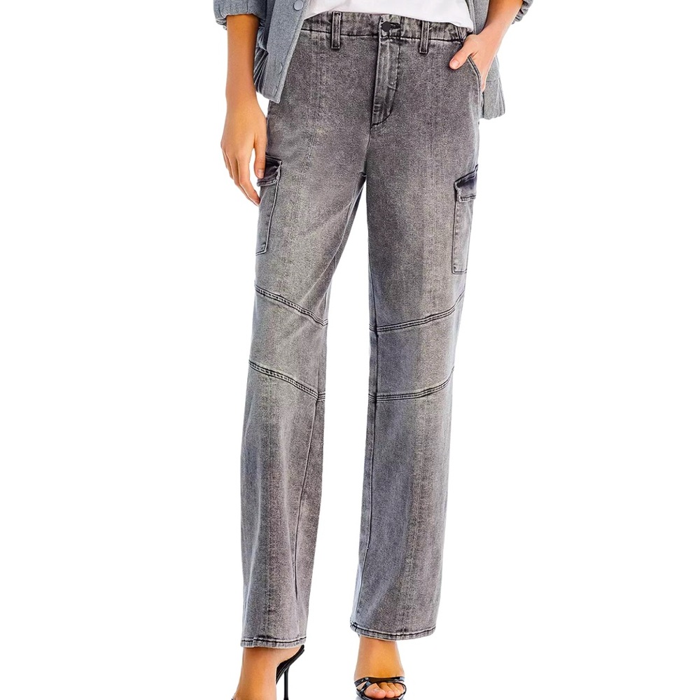 L'AGENCE Brooklyn High Rise Utility Wide Leg Jeans in Brewer